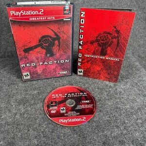 Red Faction PlayStation 2 PS2 Greatest‎ Hits THQ Volition SLUS-20073GH Complete